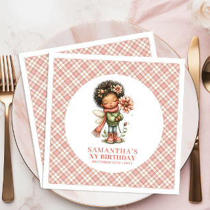 Servilleta De Papel De Cena Servilletas para Cumpleaños de Hada Linda con Tona