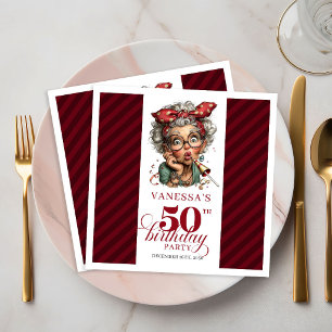 Servilleta De Papel De Cena Servilletas para Fiesta de Cumpleaños número 50 Di