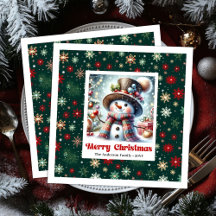 Servilletas personalizadas de Navidad para niños c
