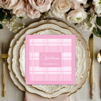 Servilletas Personalizadas Rosa Claro Elegantes a