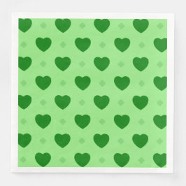 Servilleta De Papel De Cena Shamrock Hearts Paper Napkin