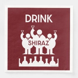 Servilleta De Papel De Cena Shiraz Wine Drinkers