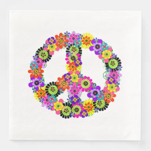 Servilleta De Papel De Cena Signo de paz
