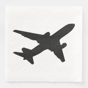 Servilleta De Papel De Cena Silueta del jet