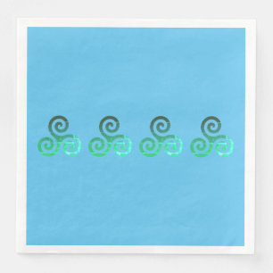 Servilleta De Papel De Cena Símbolo celta antiguo Triskele Esmeralda