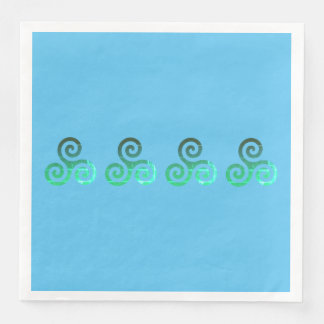 Servilleta De Papel De Cena Símbolo celta antiguo Triskele Esmeralda