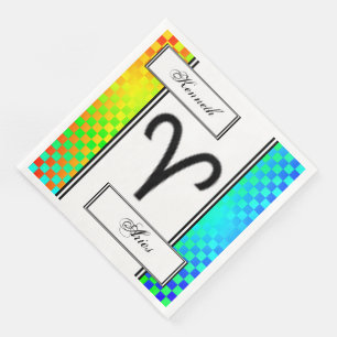 Servilleta De Papel De Cena Símbolo del zodiaco Aries estándar por Kenneth Yon