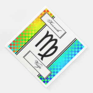 Servilleta De Papel De Cena Símbolo del Zodiaco Virgo Estándar por Kenneth Yon