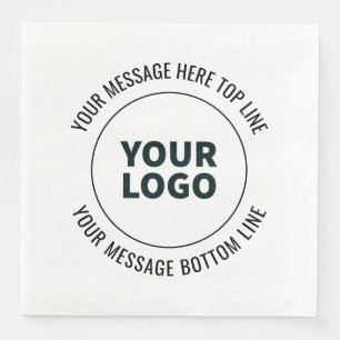 Servilleta De Papel De Cena Simple de reemplazar con su logotipo o imagen 