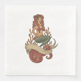 Servilleta De Papel De Cena sirena