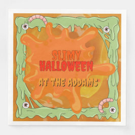 Servilleta De Papel De Cena Slimy Halloween Napkin