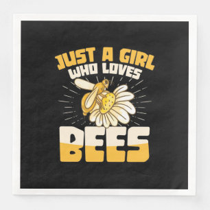 Servilleta De Papel De Cena Sólo un Chica que ama a las abejas