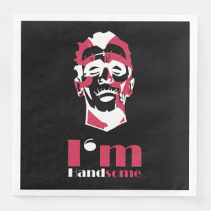 Servilleta De Papel De Cena Soy una hermosa cara abstracta