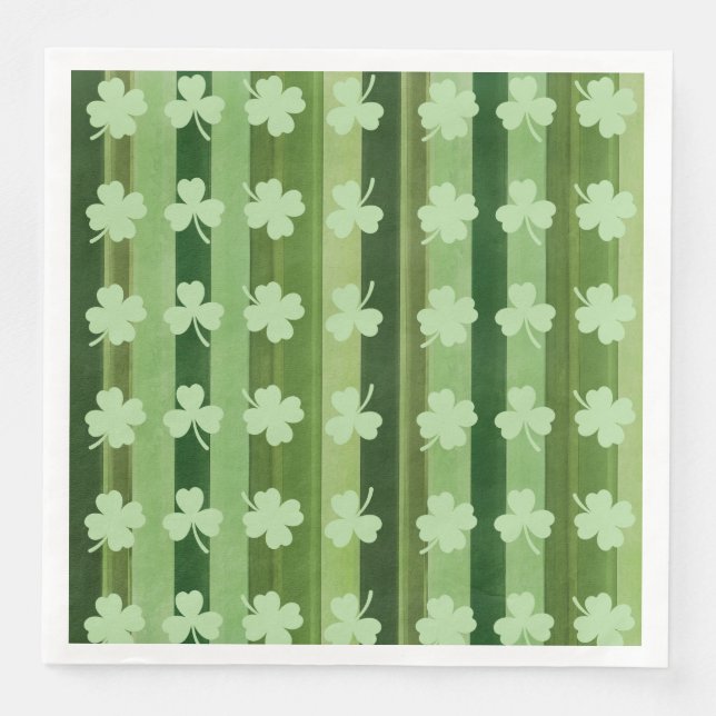 Servilleta De Papel De Cena St Paddy Stripes Paper Napkin (Anverso)