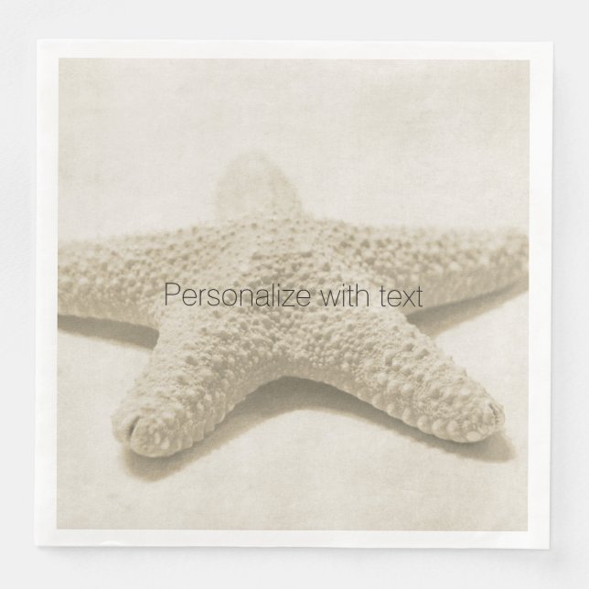 Servilleta De Papel De Cena Starfish Personalizado (Anverso)