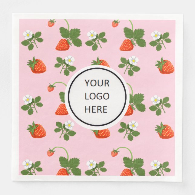 Servilleta De Papel De Cena Strawberries (Anverso)
