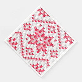 Servilleta De Papel De Cena Suéter de Navidad Tejido Copo de Nieve Rojo