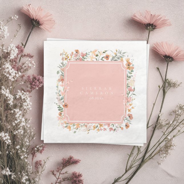 Servilleta De Papel De Cena Sunny Wildflower Boda Pink ID1023 (Subido por el creador)
