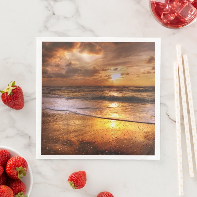 Servilleta De Papel De Cena Sunset Beach Standard Cena Papel servilletas 44 (In situ)