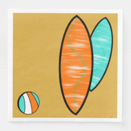 Servilleta De Papel De Cena Surfista Papel de cumpleaños Cena servilletas #2