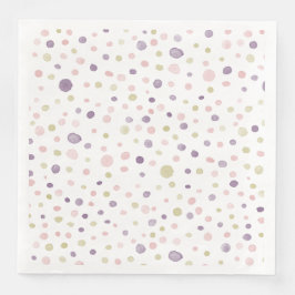 Servilleta De Papel De Cena Susan Confetti Watercolor Dots Paper Napkin
