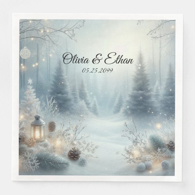 Servilleta De Papel De Cena Susurros de un solsticio de invierno (Anverso)