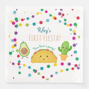 Servilleta De Papel De Cena Taco primera fiesta de cumpleaños