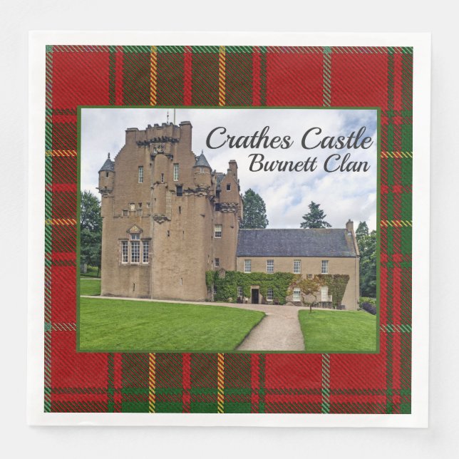 Servilleta De Papel De Cena Tartan Crathes Castle Paper de Burnett Clan (Anverso)