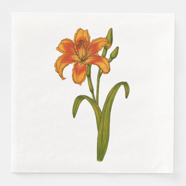 Servilleta De Papel De Cena Tawny daylily (Anverso)