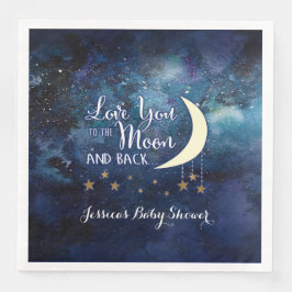 Servilleta De Papel De Cena Te amo a la luna y a las servilletas de atrás