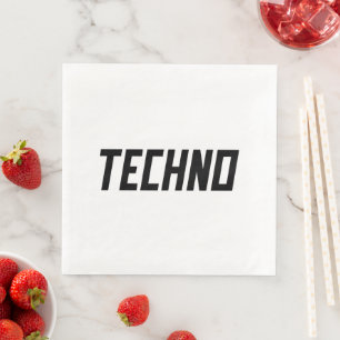 Servilleta De Papel De Cena TECHNO Music
