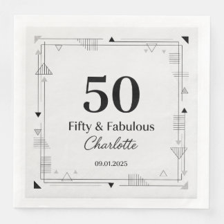 Servilleta De Papel De Cena Tela de papel moderna y elegante con felicitación 