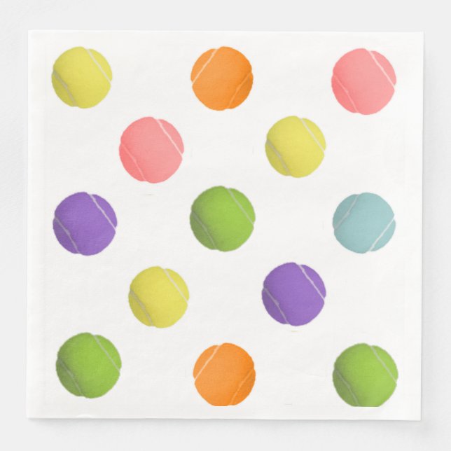 Servilleta De Papel De Cena Tenis (Anverso)