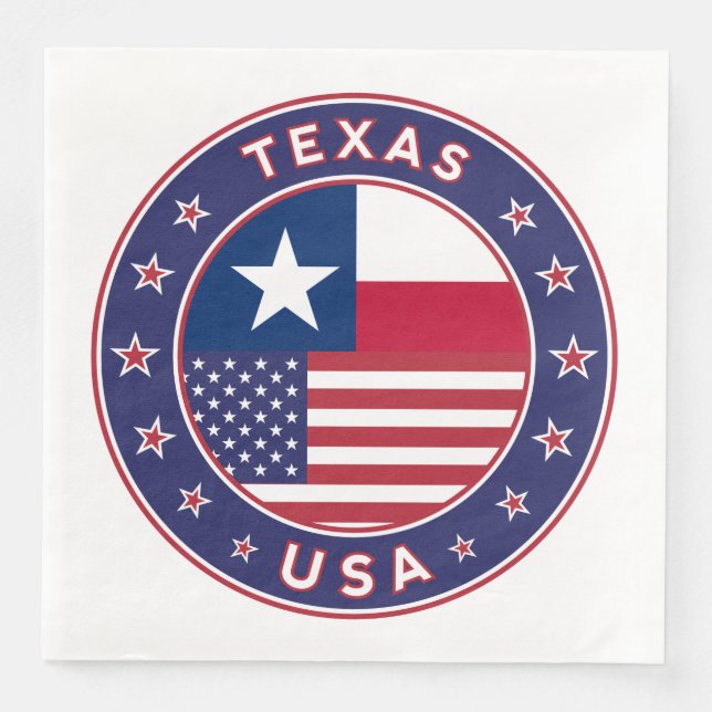 Servilleta De Papel De Cena Texas (Anverso)