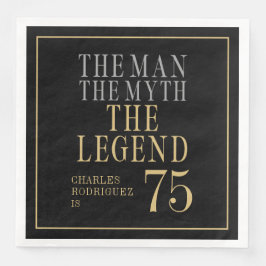 Servilleta De Papel De Cena The Man The Myth The Legend 75th Birthday