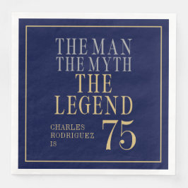 Servilleta De Papel De Cena The Man The Myth The Legend 75th Birthday
