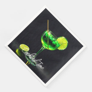 Servilleta De Papel De Cena Tiempo de fiesta Neon Popular Personalizado