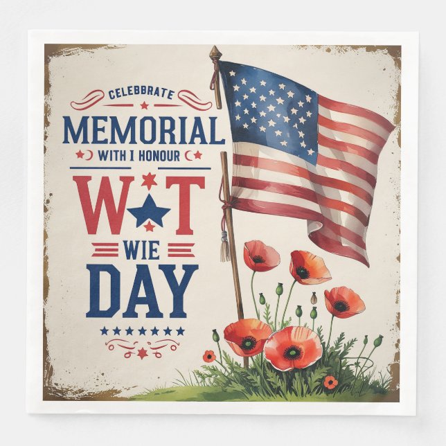 Servilleta De Papel De Cena Tierra de los libres por las valientes servilletas (Anverso)