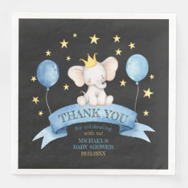 Servilleta De Papel De Cena tiza bebé elefante ESTRELLAS GLOBOS
