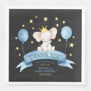 Servilleta De Papel De Cena tiza bebé elefante ESTRELLAS GLOBOS