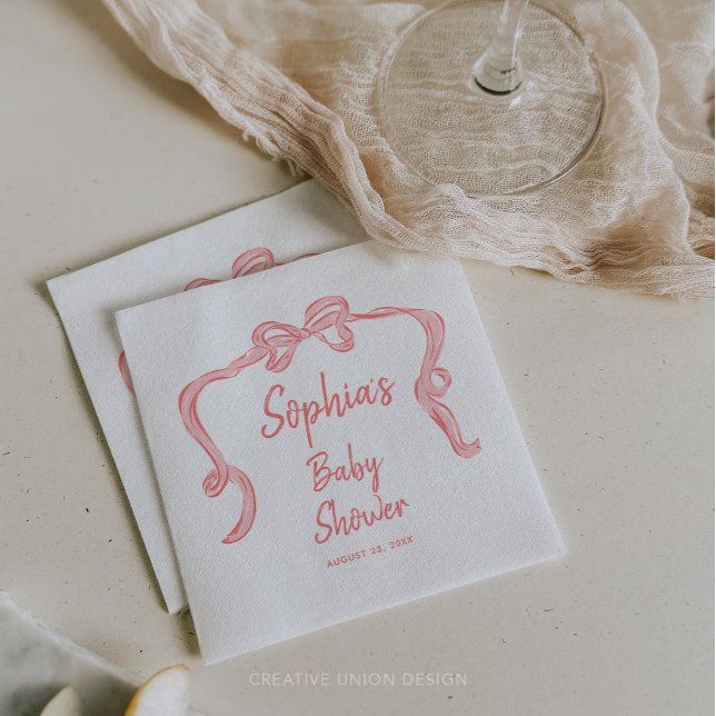 Servilleta De Papel De Cena Toallas Baby Shower Chica de barrido manual (girl baby shower)