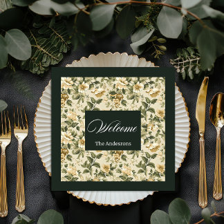 Servilleta De Papel De Cena Toallas Botánicas Modernas Sage Green Luxury Look