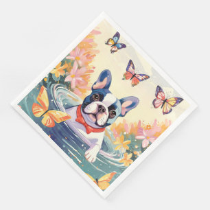 Servilleta De Papel De Cena Toallas de Bulldog francesas