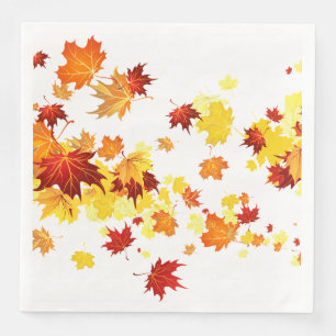 Servilleta De Papel De Cena Toallas de hojas de otoño