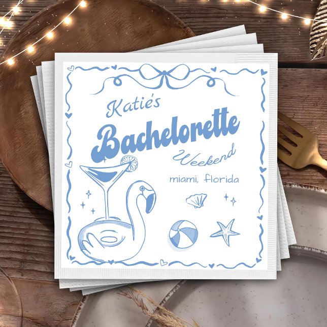Servilleta De Papel De Cena Toallas de la Bachelorette Beach Last Toast (Subido por el creador)