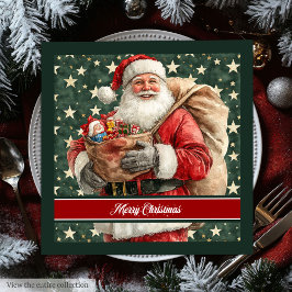 Servilleta De Papel De Cena Toallas de la Mesa de Vacaciones de Santa Claus pe