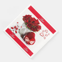 Servilleta De Papel De Cena Toallas modernas de papel floral vintage