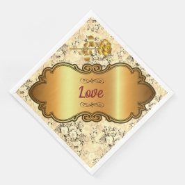 Servilleta De Papel De Cena Toallas modernas de papel floral vintage