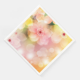 Servilleta De Papel De Cena Toallas modernas de papel floral vintage