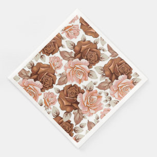 Servilleta De Papel De Cena Toallas modernas de papel floral vintage